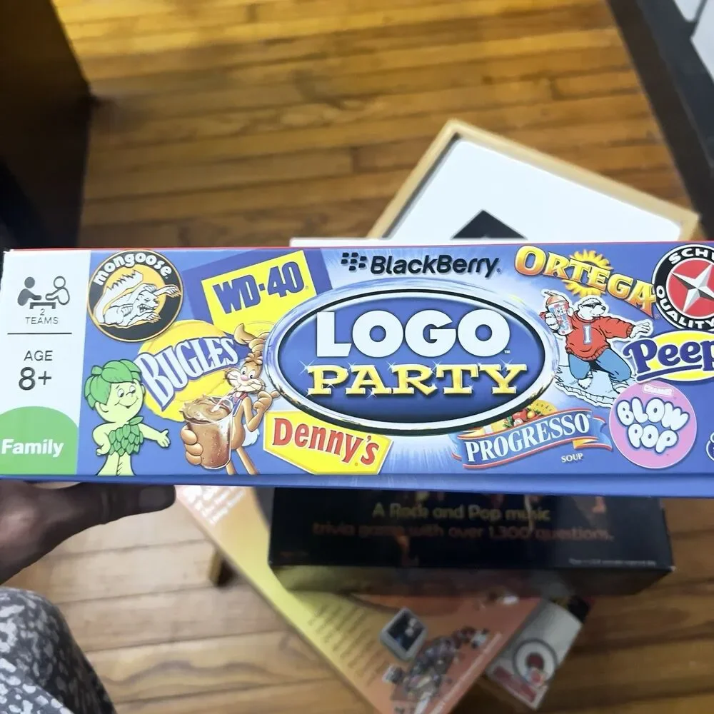Logo Party Spin Master Family Board Game Complete, Sealed Cards